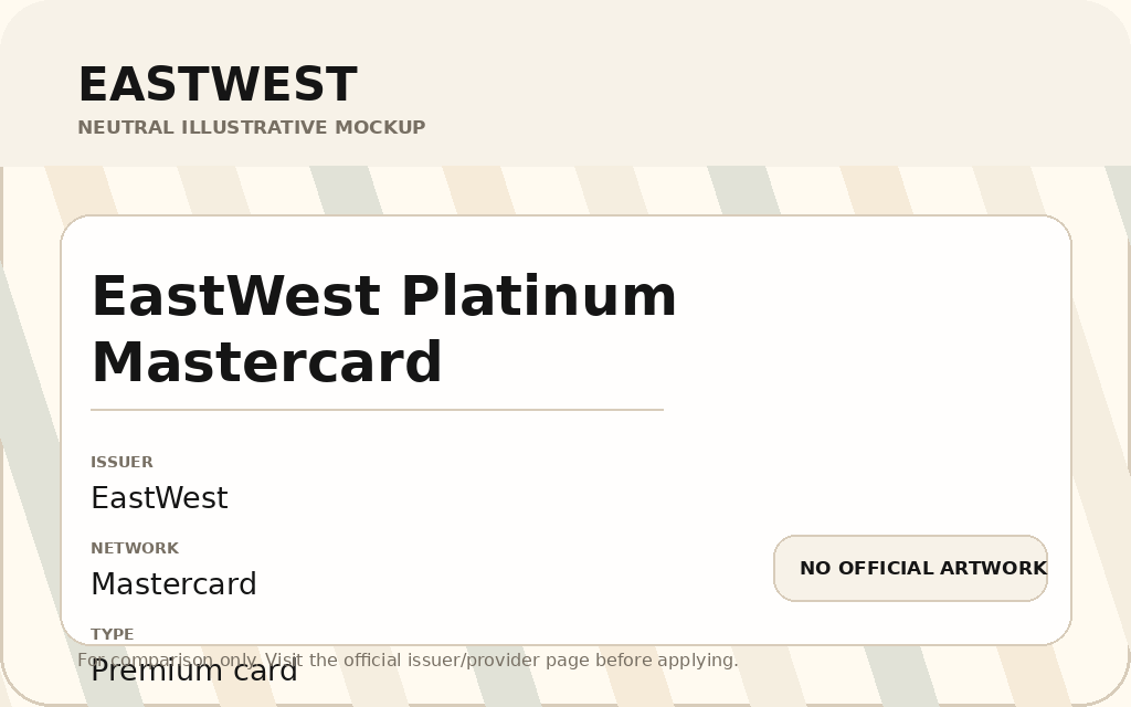 EastWest Platinum Mastercard card artwork